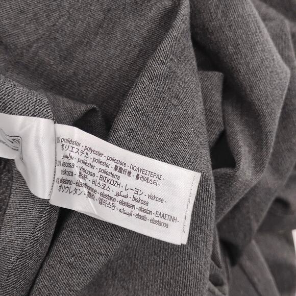 NWT Zara Flare Fit Pants Trousers Gray Zip Pockets Work Career Size Medium - Picture 5 of 5